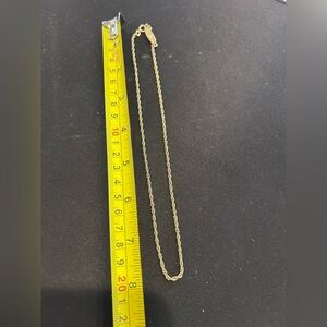 Vintage Pierre Cardin Gold Tone Rope Chain Necklace 16”